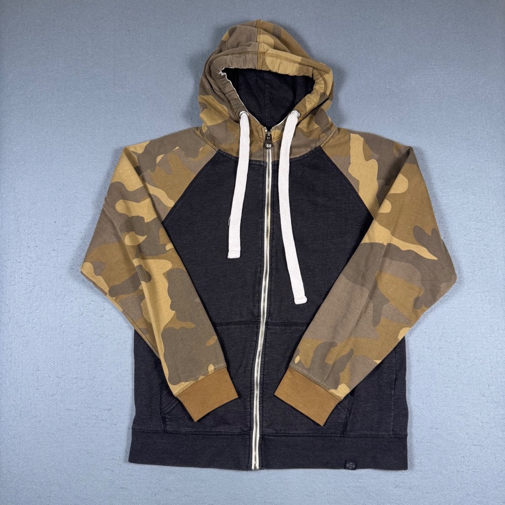 Jordan Craig Legacy Edition Mens Large Camo Raglan Full Zip Hoodie Black Brown